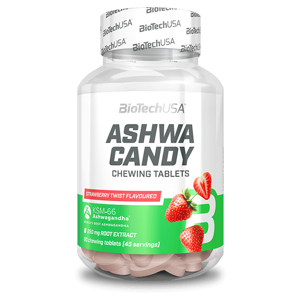Ashwa Candy - 90 chewable tablets strawberry twist