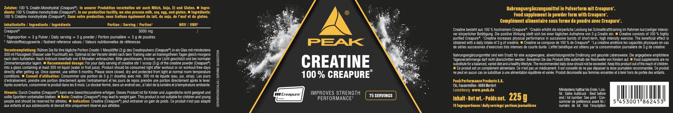 PEAK Creatina (Creapure®) - Image 5
