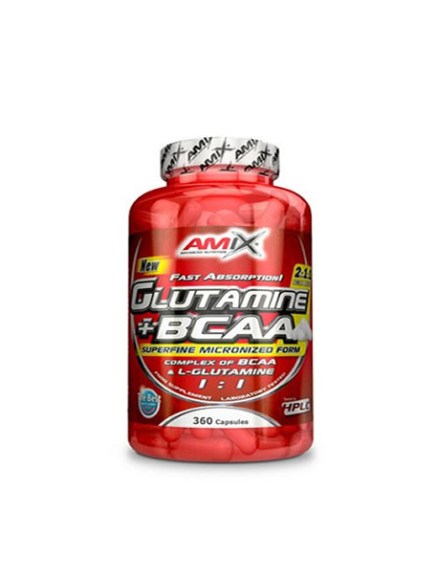 Amix Aminoácidos Glutamina + BCAA 360 caps