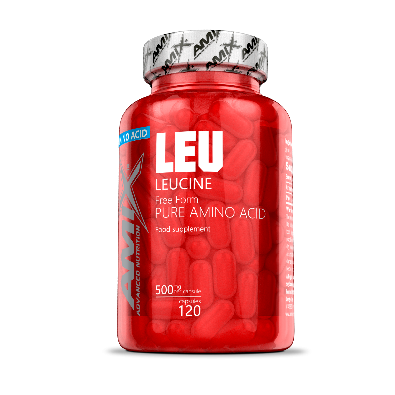 Amix Aminoácido L-Leucina Pure 120 caps