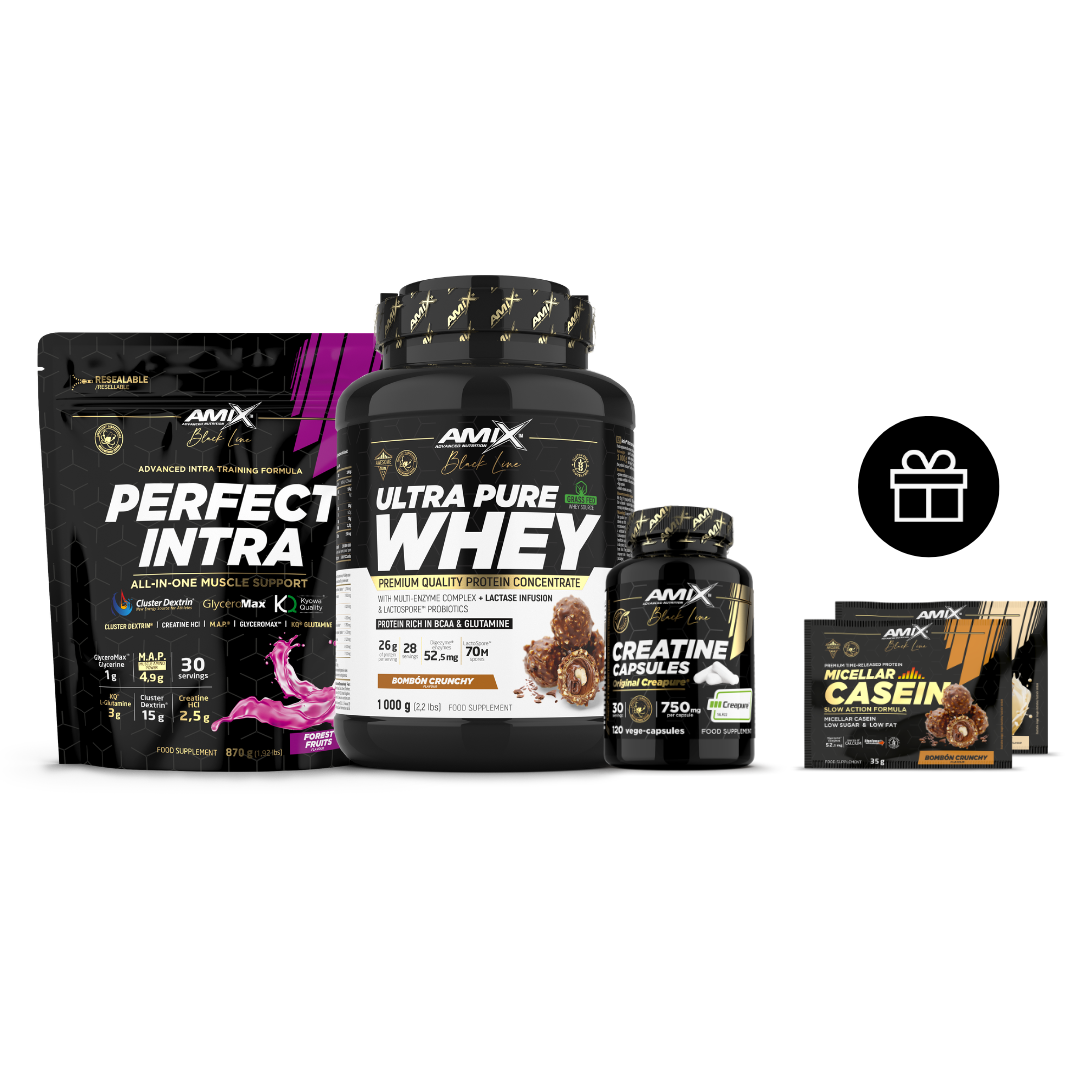 Amix Black Line PACK FOCUS - Ultra Pure Whey 1kg + Creatina Creapure® + Perfect Intra