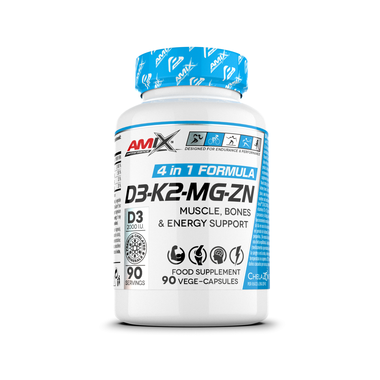 Amix Performance Multivitamínico D3 - K2 - MG - ZN 90 VCaps