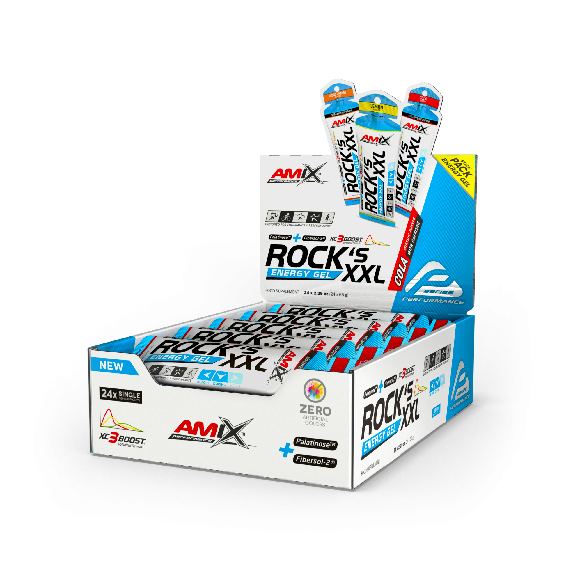 Amix Performance Gel Energético Rock's XXL Con Cafeína - Image 3