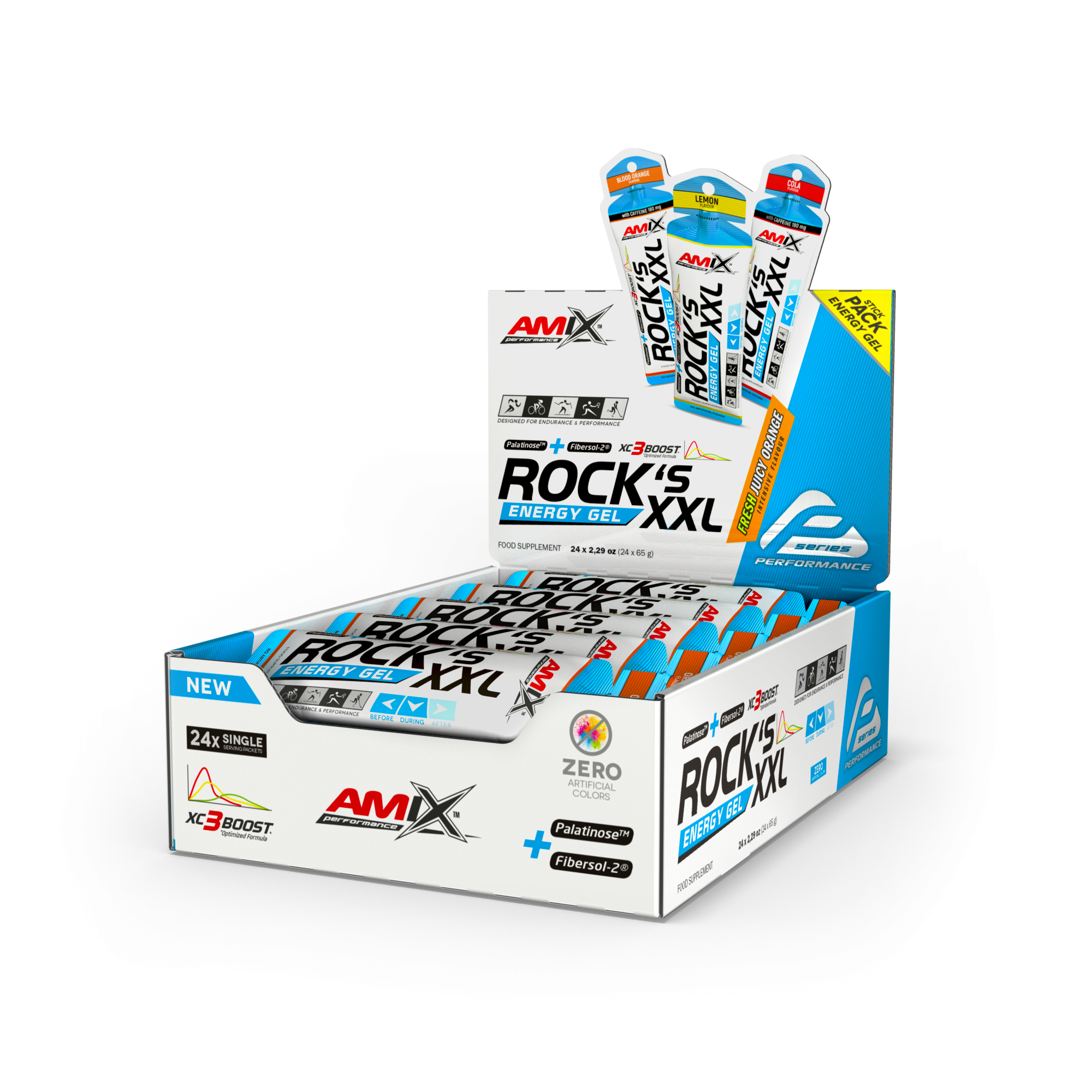 Amix Performance Gel Energético Rock's XXL Con Cafeína - Image 2